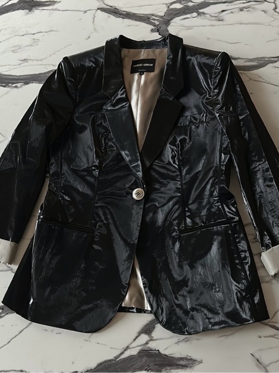 Giorgio Armani Jackets & Blazers - Giorgio Armani Shiny Black Women's Blazer